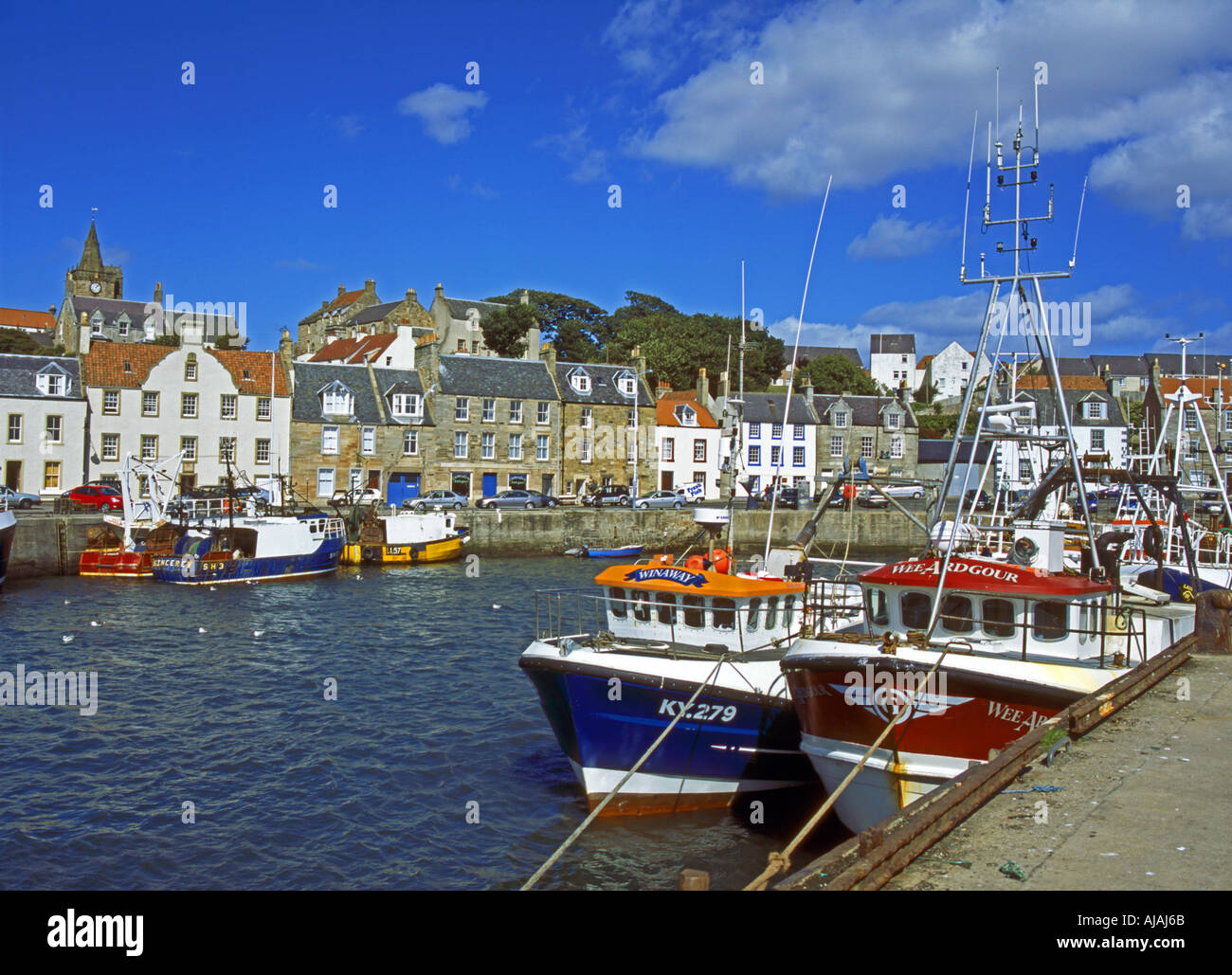 Pittenweem harbour with fishing boats Stock Photo - Alamy