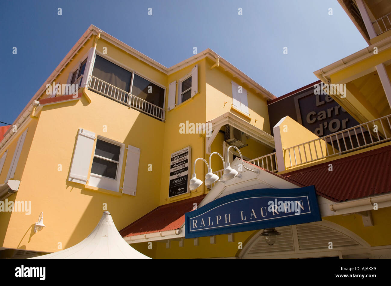 St Barths, shopping in Gustavia Stock Photo Alamy