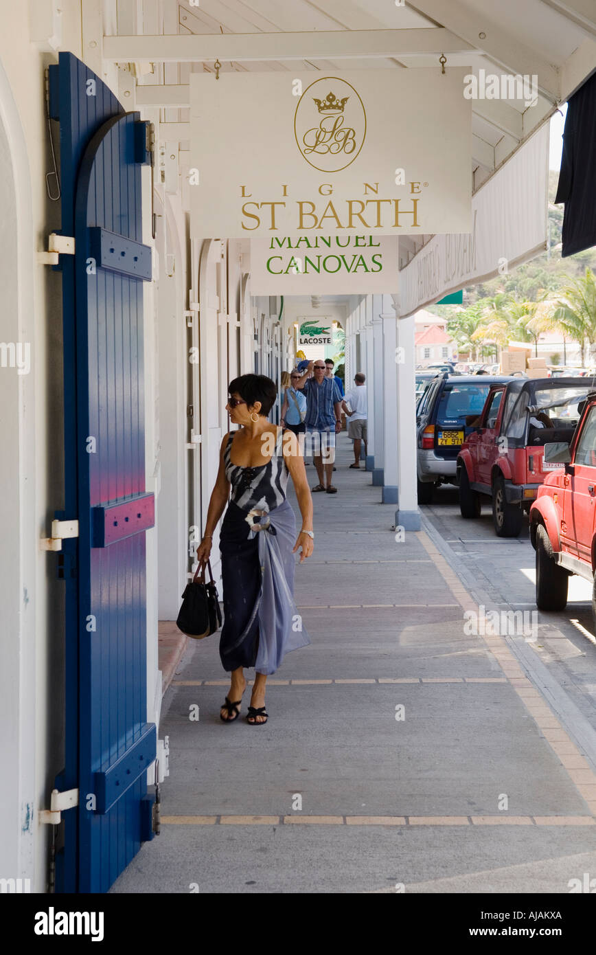 St Barths, shopping in Gustavia Stock Photo Alamy