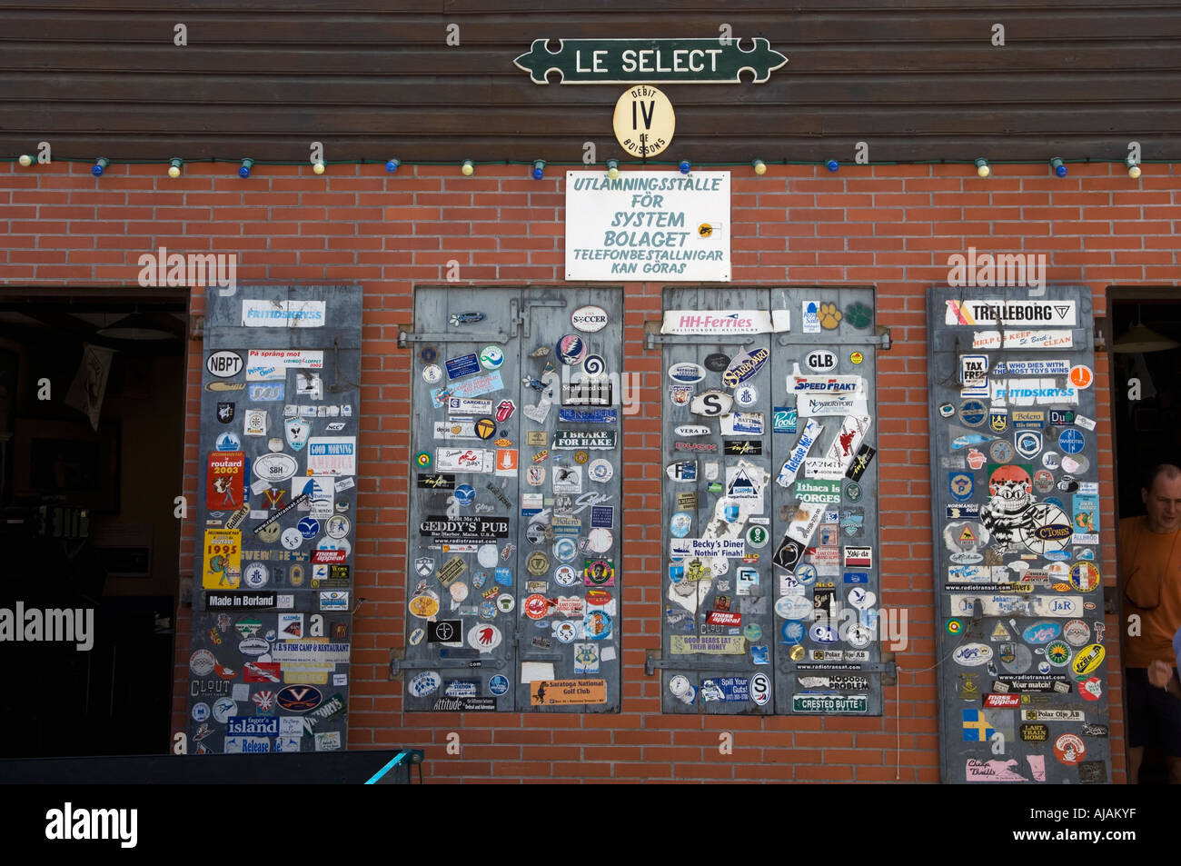 Saint Barthélemy French West Indies the popular bar Le Select in the center of Gustavia Stock Photo