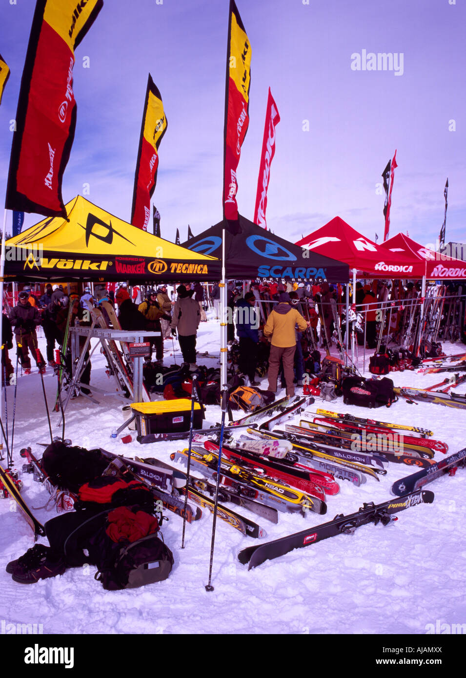 Ski Equipment on Display at "The Roundhouse" on Whistler Mountain