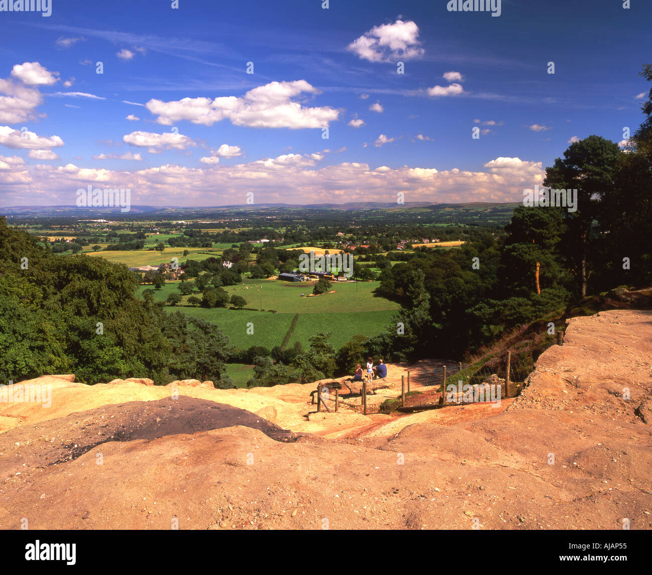 View of Cheshire Plain From Stormy Point on The Edge Alderley Edge