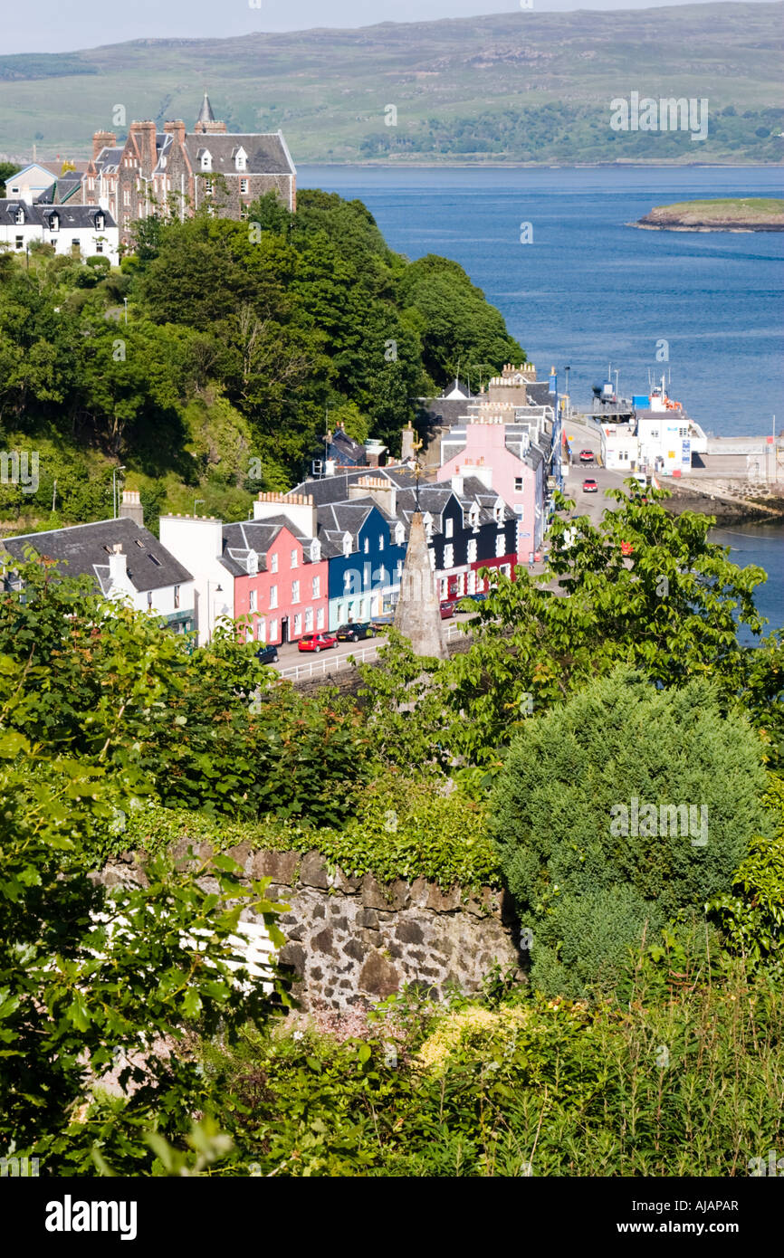 Aerial view of Tobermory Harbour Stock Photo Alamy