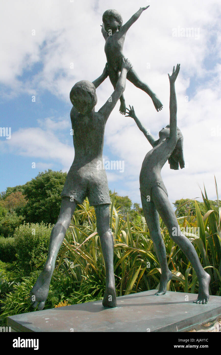 bronze sculpture of children playing Stock Photo 4793115 Alamy
