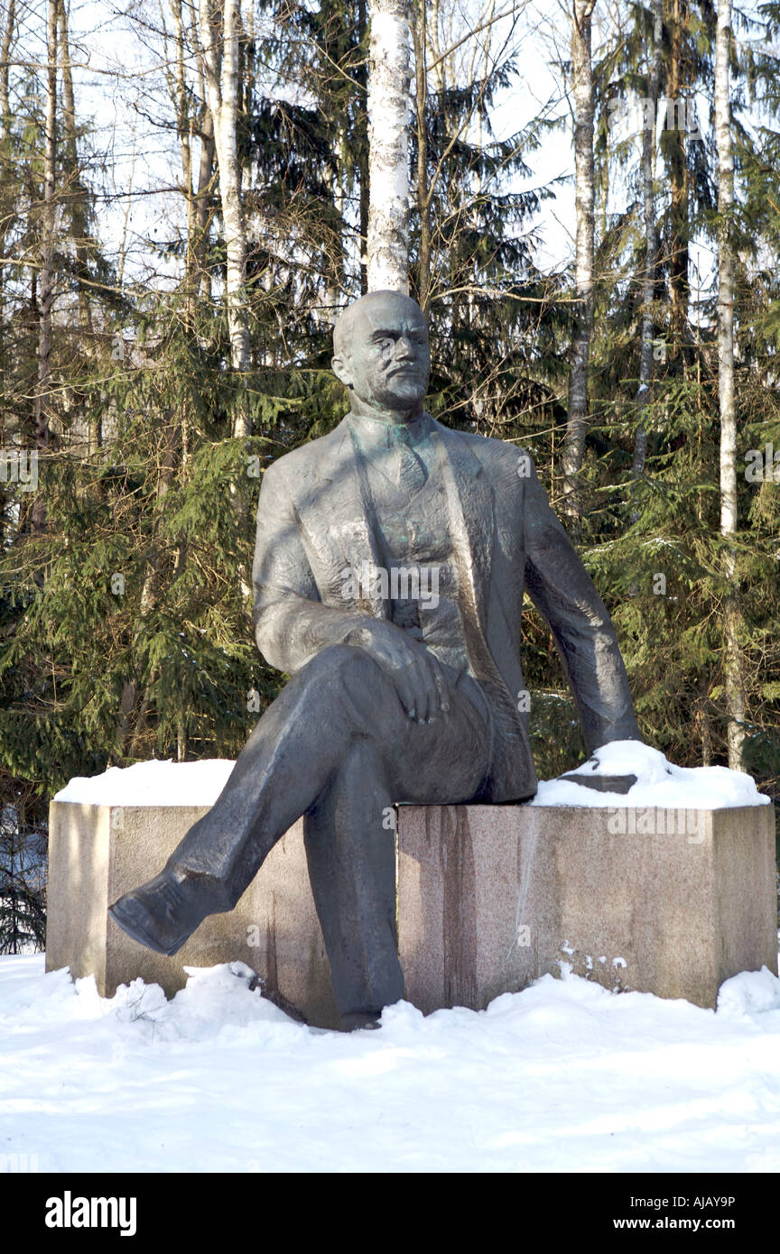 Lenin s sculpture Gruto Parkas Druskinikaj Lithuania Stock Photo