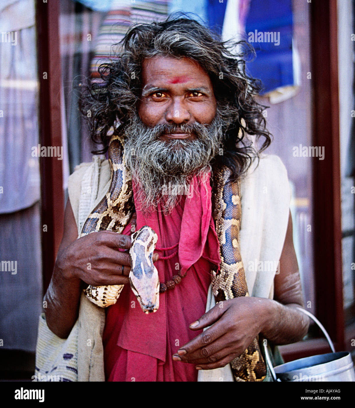 Sadhu Snake Charmer Durbar Square In Kathmandu Nepal Asia Stock Photo ...