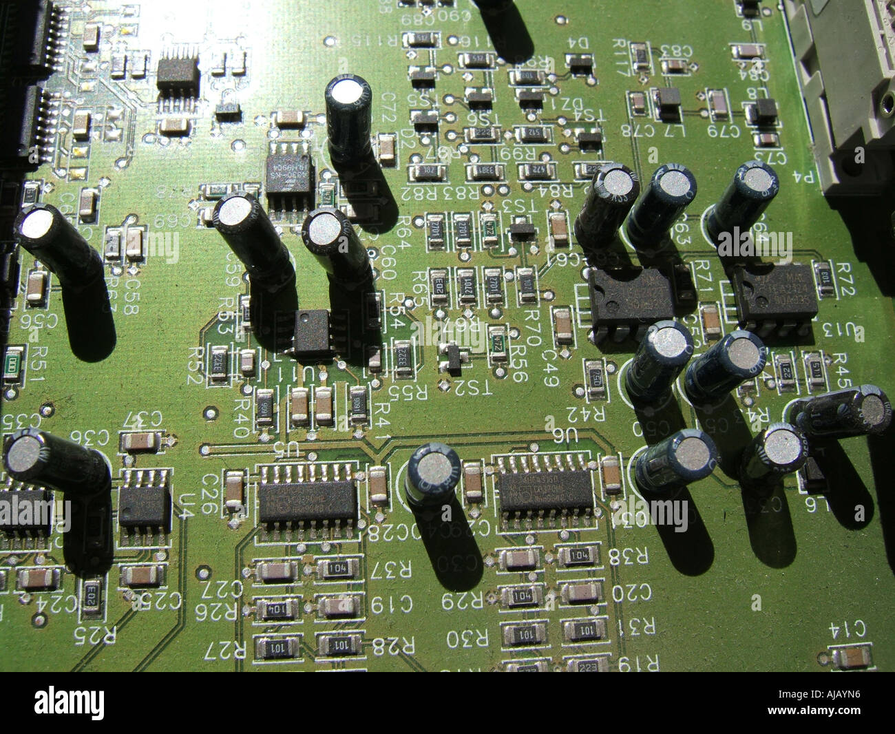 inside a satellite tv television decoder digital box Stock Photo Alamy