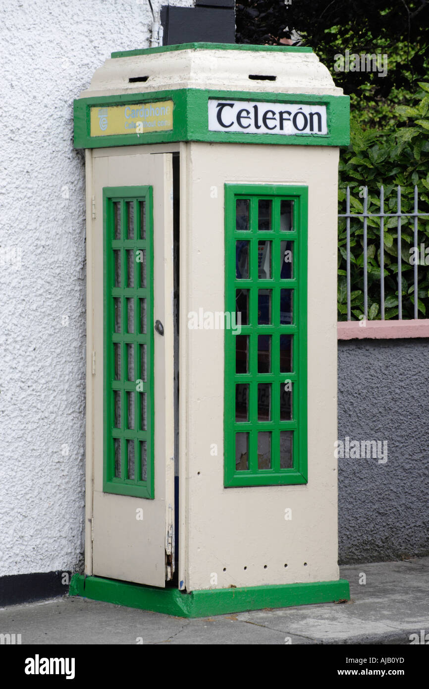 Irish Telephone Box, Malin, Eire. Stock Photo