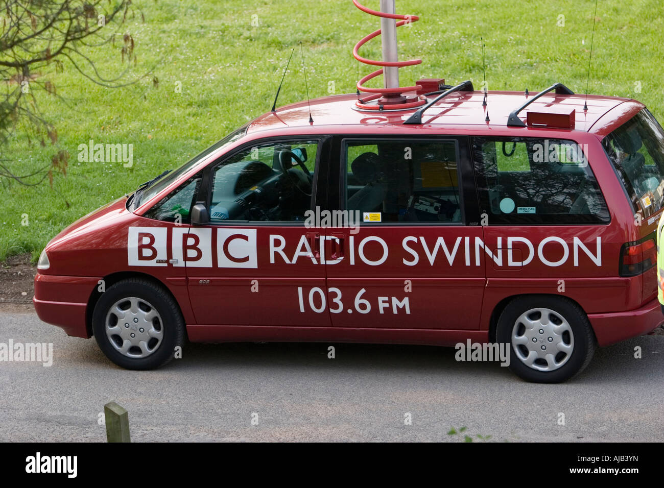 BBC Radio Swindon outside broadcast vehicle Stock Photo - Alamy