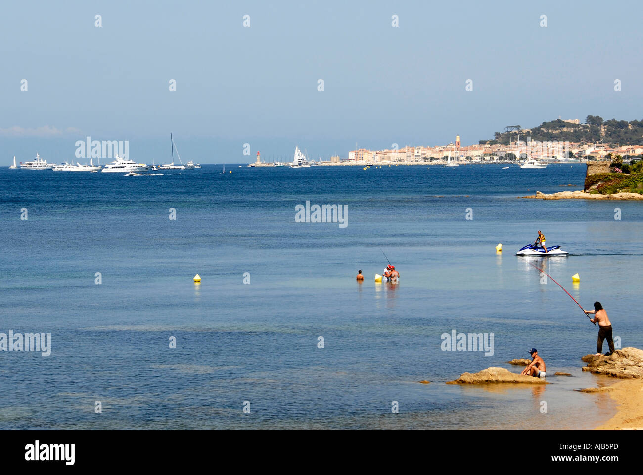 Sea view of St. Tropez Stock Photo - Alamy