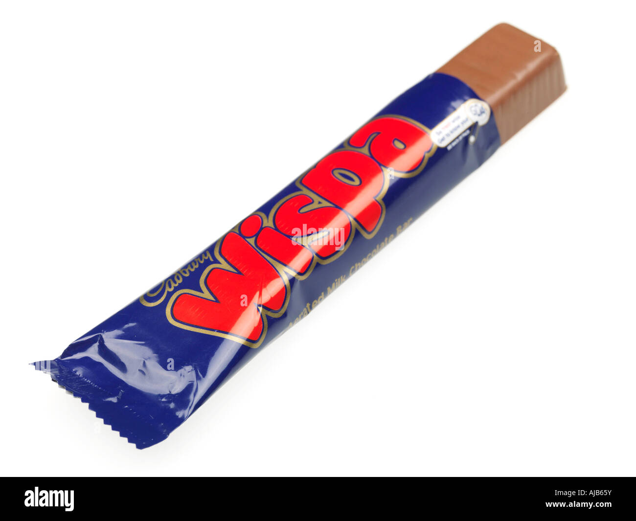 Cadbury Wispa Milk Chocolate Bar In A Branded Wrapper Isolated Against