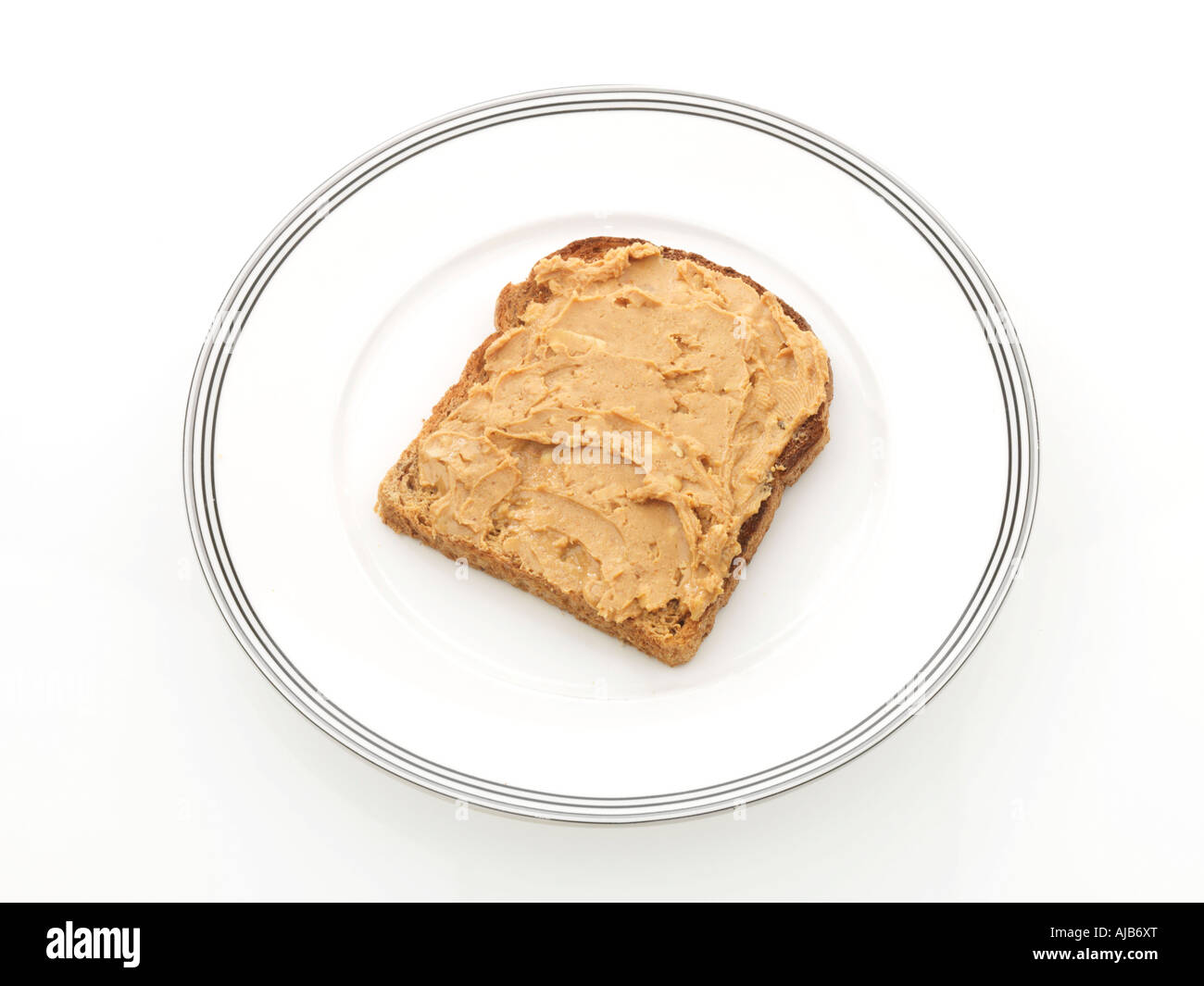 Peanut Butter On Toast Stock Photo Alamy