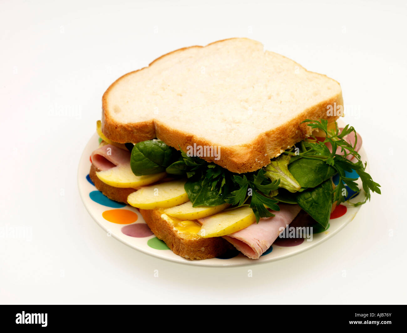 Spicy Ham Sandwich Stock Photo