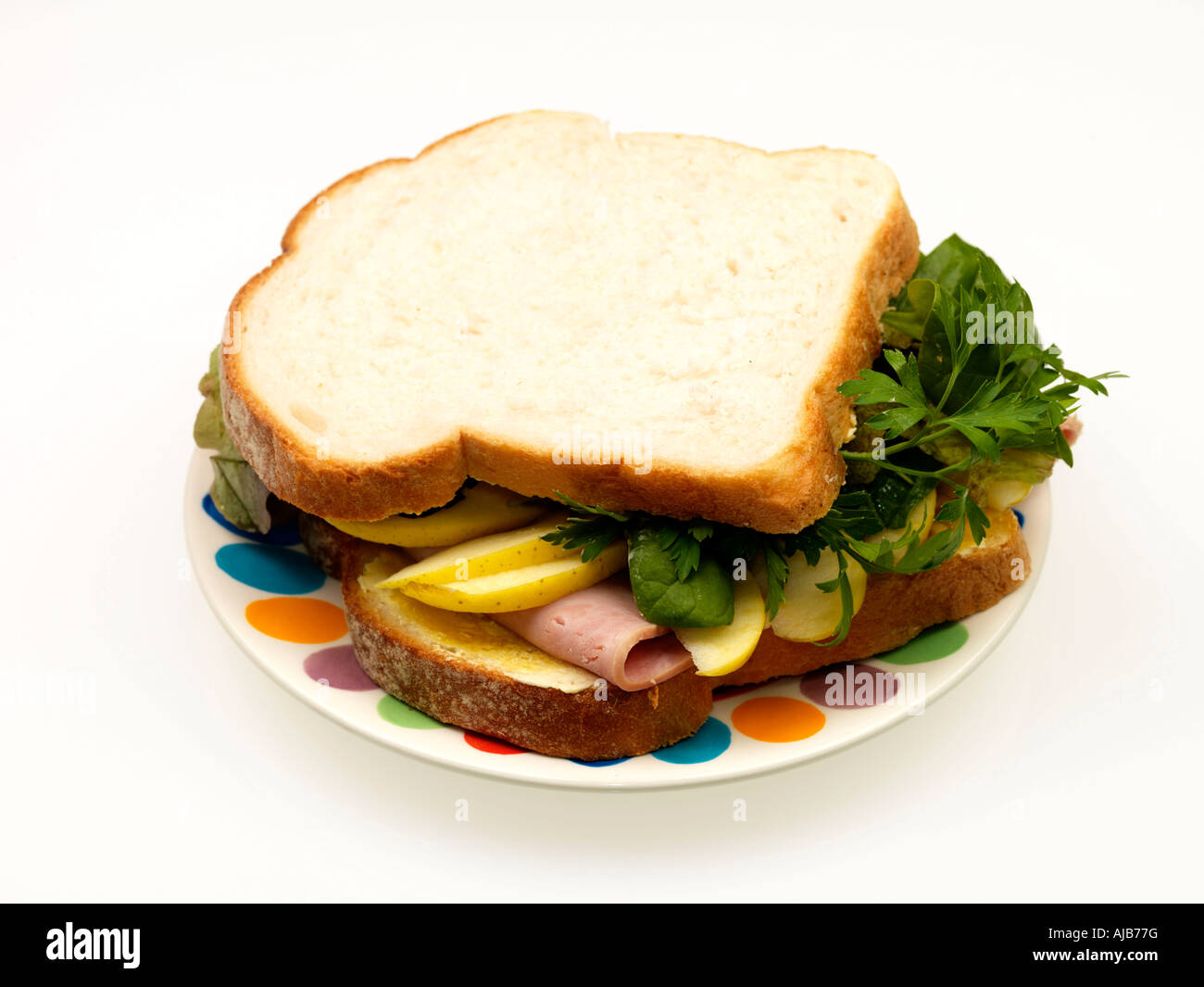 Spicy Ham Sandwich Stock Photo