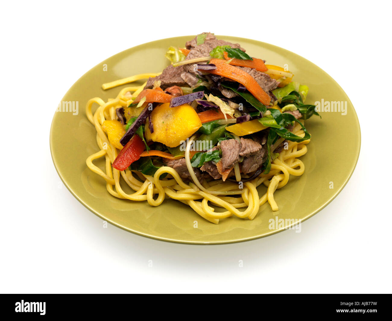 Beef Stir Fry and Noodles Stock Photo - Alamy