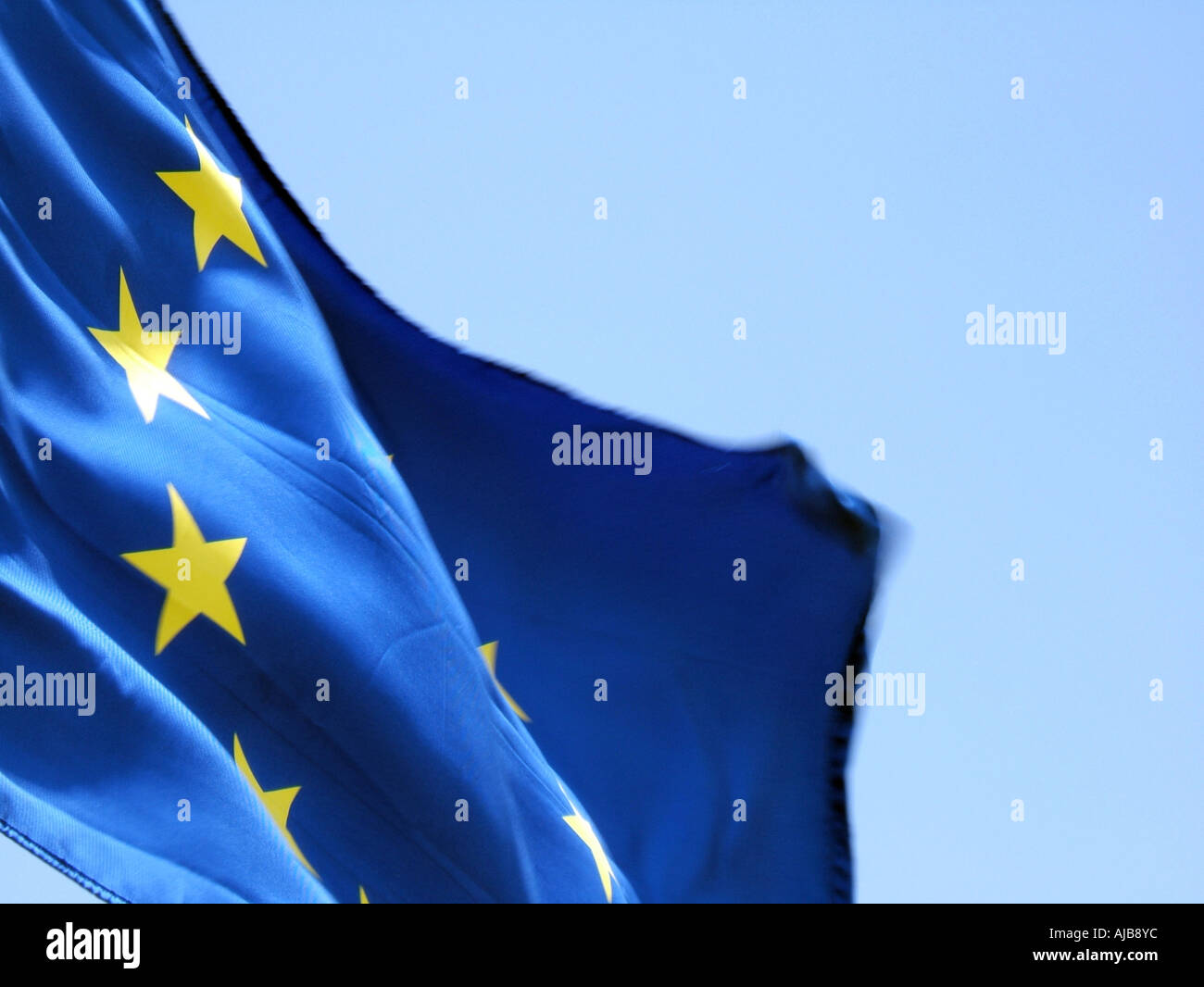 european union flag flying in the wind Stock Photo - Alamy