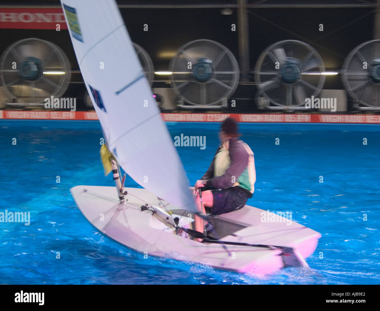 Indoor Sailing Avent Powered by electric Fans Stock Photo 1227233 Alamy