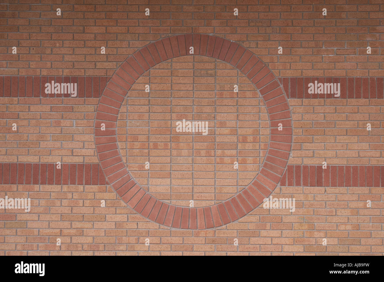 Abstract pattern of brickwork on a brick wall Stock Photo
