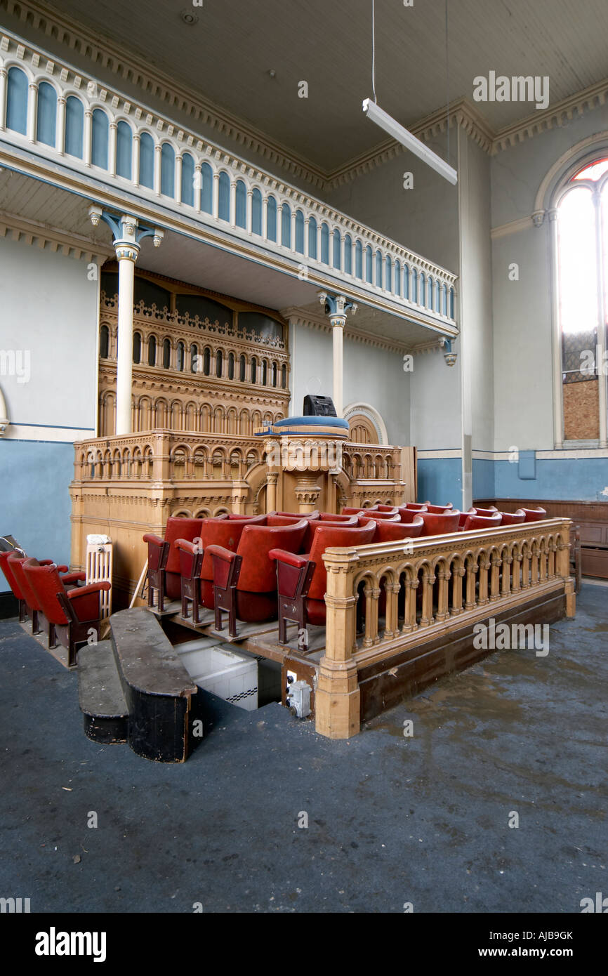 Wooden Screen And Dias Of Main Hall Prior To Restoration Of Derelict 