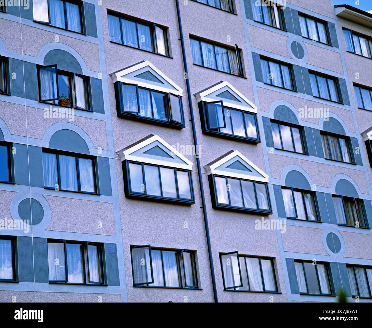 United House Westminster social housing council estate building after refirmishment in London
