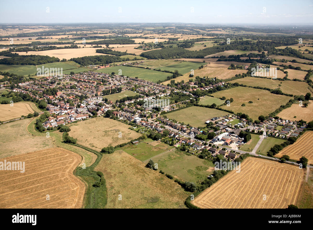 Aerial view south east of Abridge Caravan Park Great Downs Farm