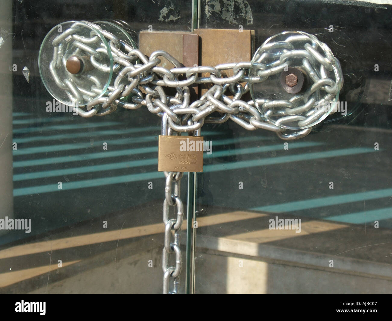 Locked Glass Door Stock Photo 8390710 Alamy