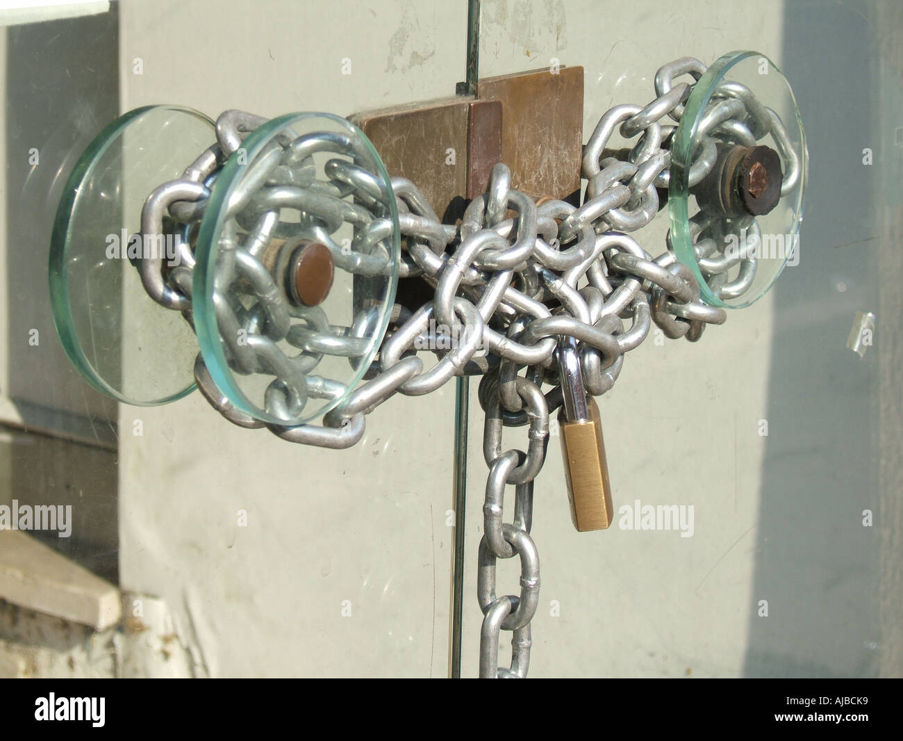 Locked Glass Door Stock Photo 8390712 Alamy