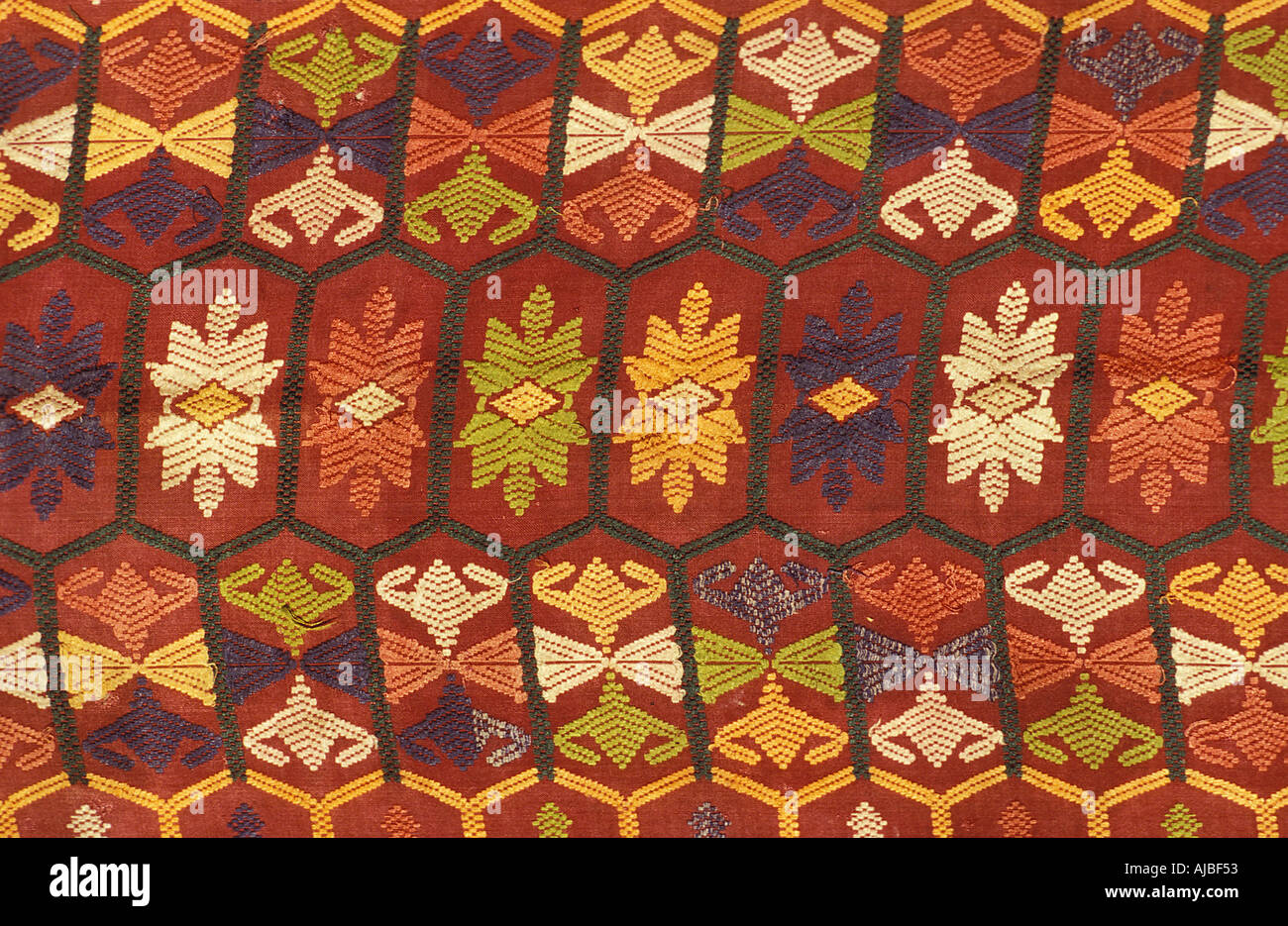 Brocaded Balinese fabric Stock Photo