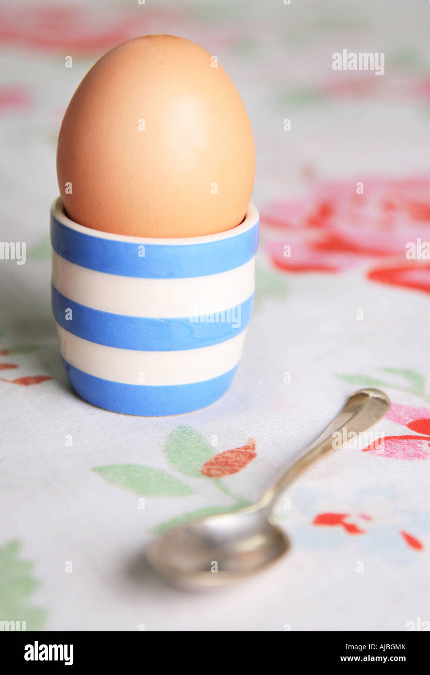 Boiled egg with spoon hi-res stock photography and images - Alamy