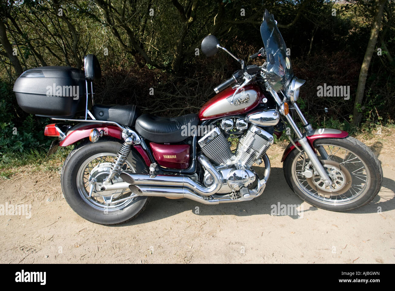 Yamaha Virago motorcycle Brittany France Stock Photo