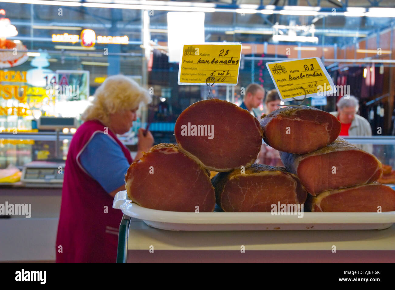 Hales Turgus, market hall, Vilnius Lithuania Stock Photo Alamy