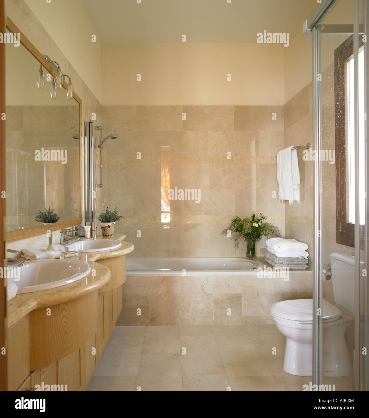 Bathroom in a Villa in Cyprus Stock Photo Alamy