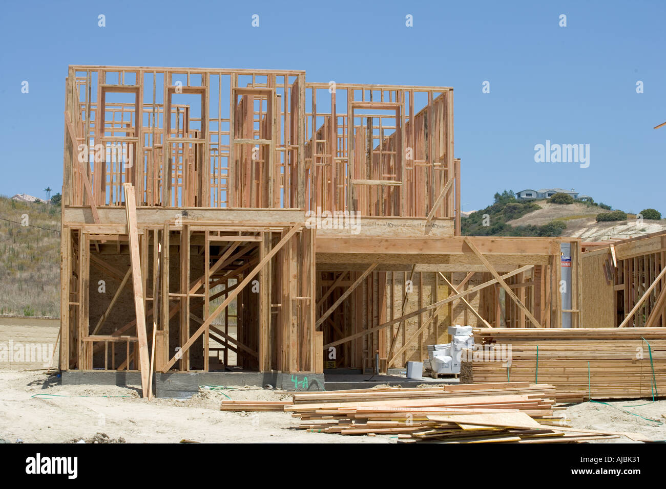 New home construction in Southern California Stock Photo