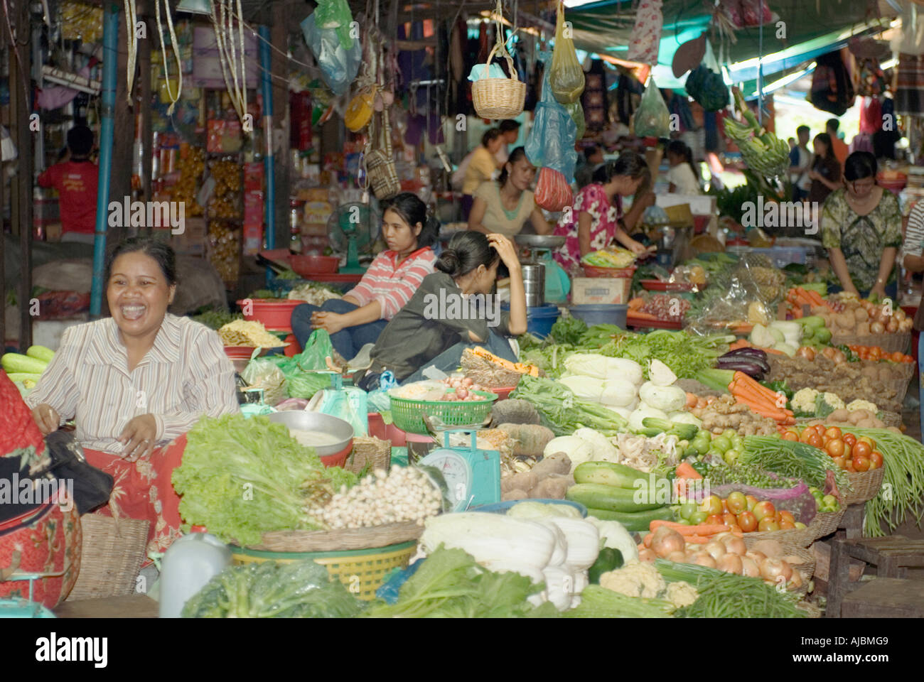 Cambodia Siem Reap Psar Chaa Old Market Stock Photo