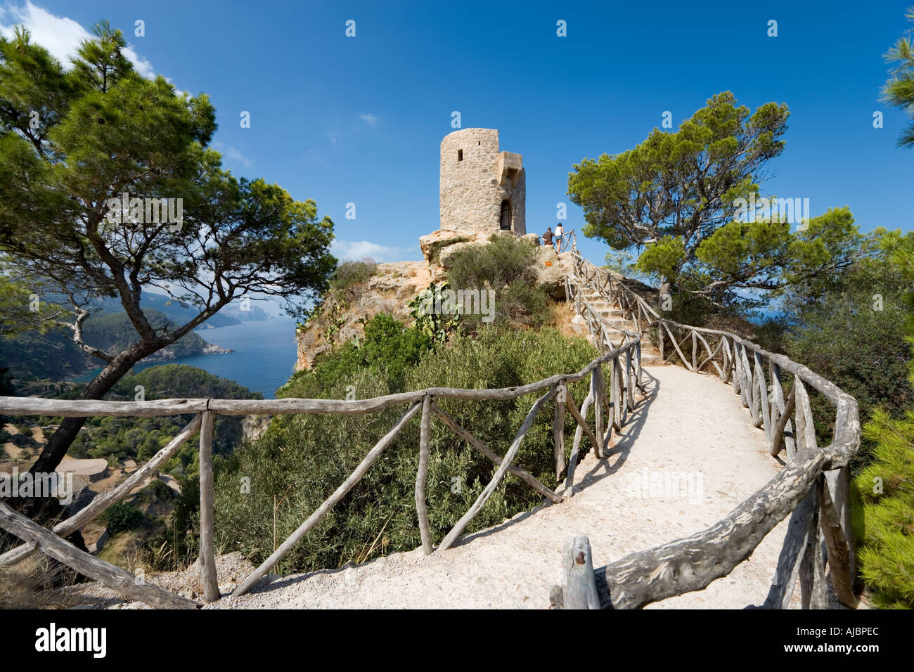 Mirador Torre del Verger near Banyalbufar, West Coast, Mallorca, Spain  Stock Photo - Alamy