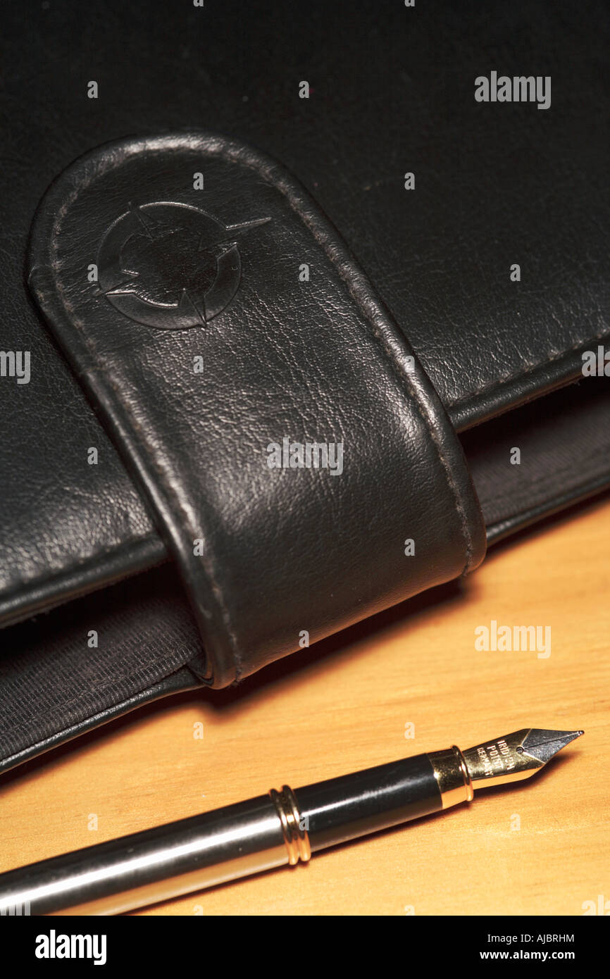 Organizer and a Fountain Pen Stock Photo - Alamy