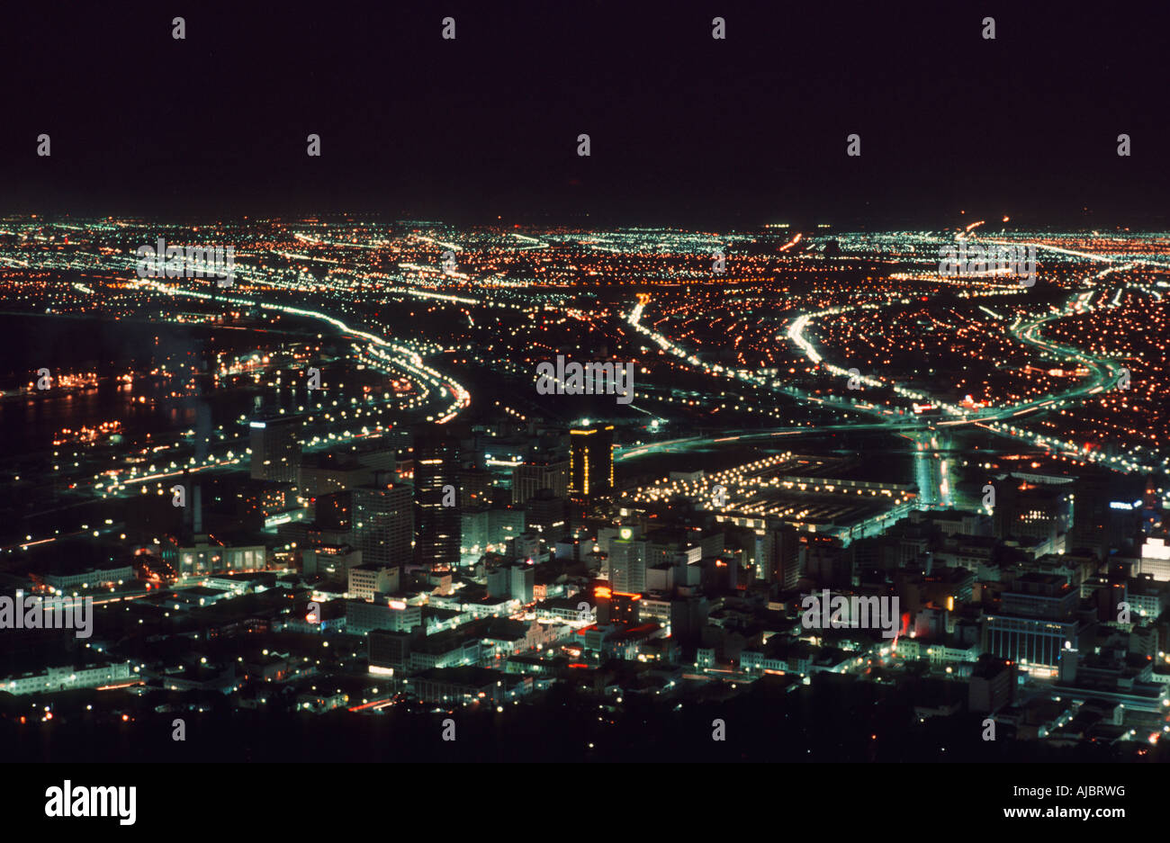Cape Town City at Night Stock Photo - Alamy