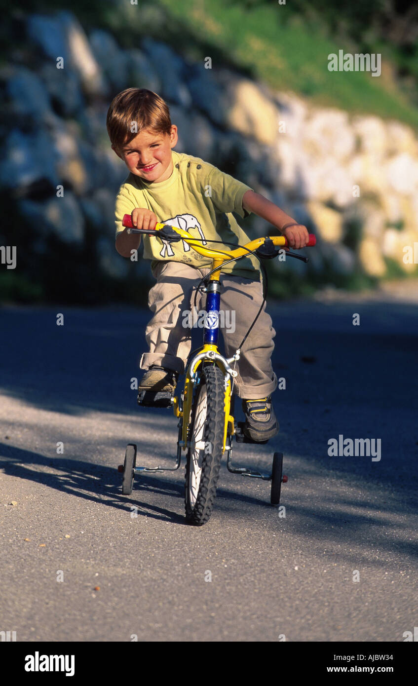 boy on tricycle Stock Photo Alamy