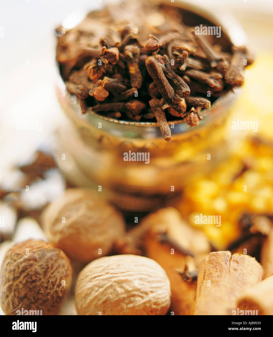 Whole Cloves and Whole Nutmeg Stock Photo Alamy