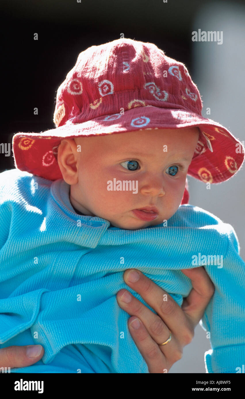 baby, wearing hat Stock Photo