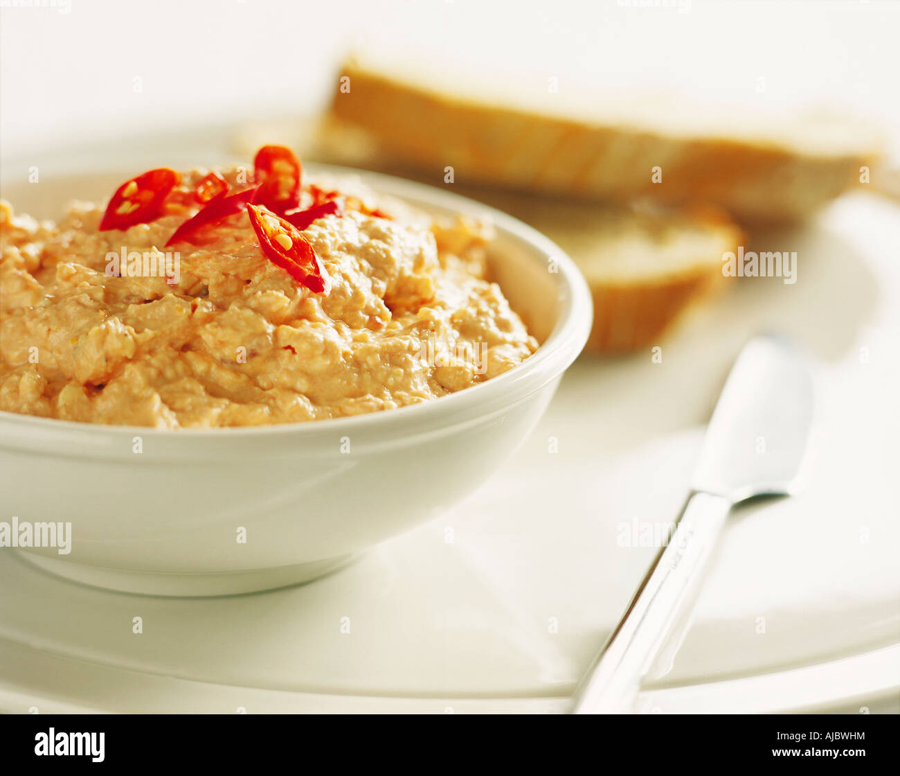 Peppery Feta Spread with Sun-dried Tomatoes Stock Photo