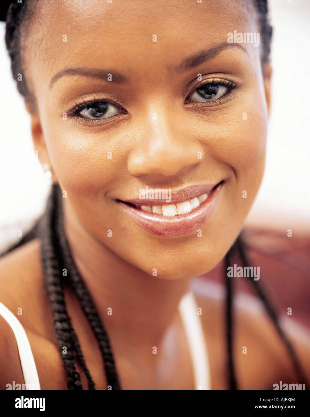 Portrait of a Young African Woman Stock Photo