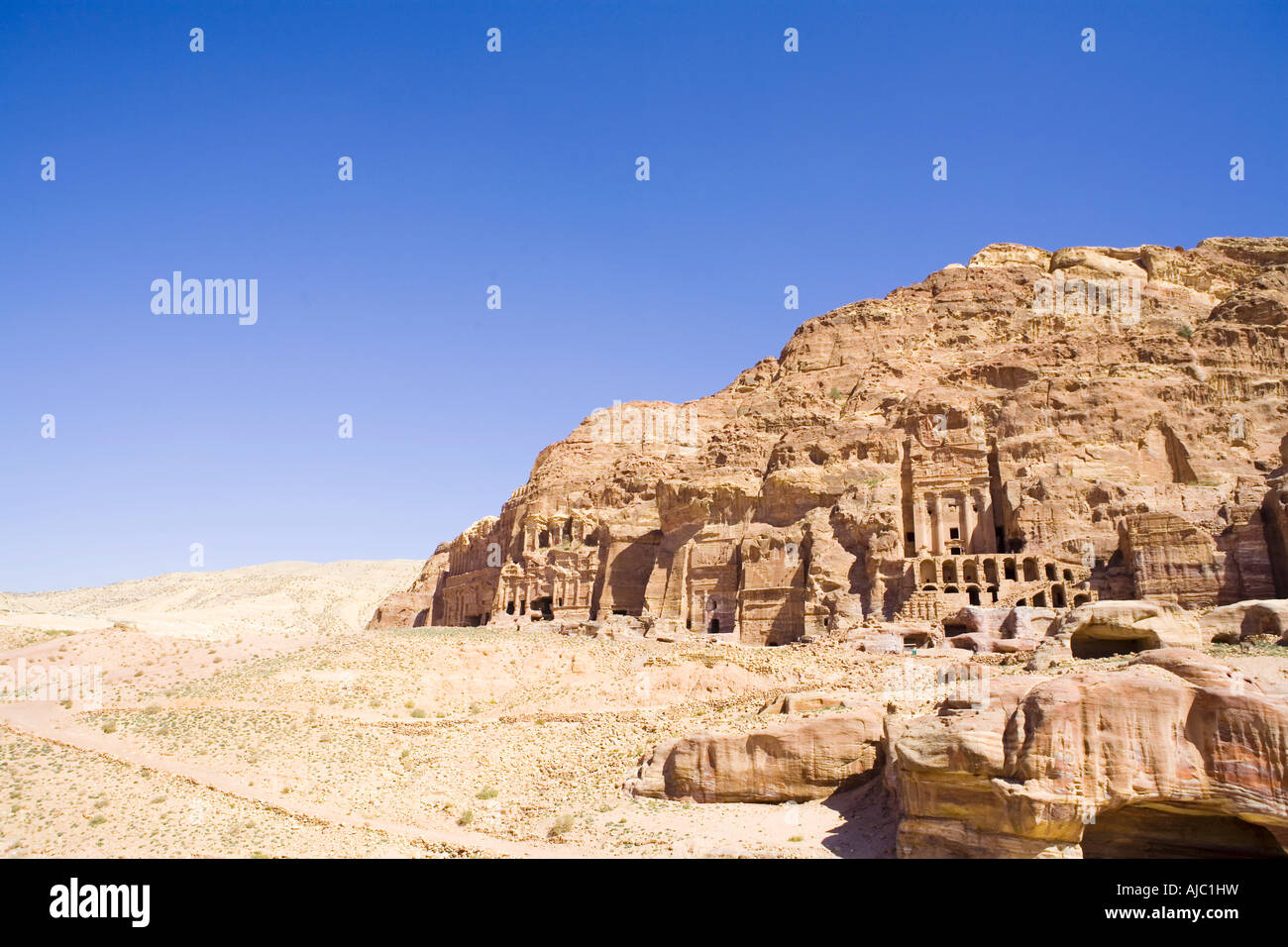 Low Angle View of Archaeological Remains Stock Photo