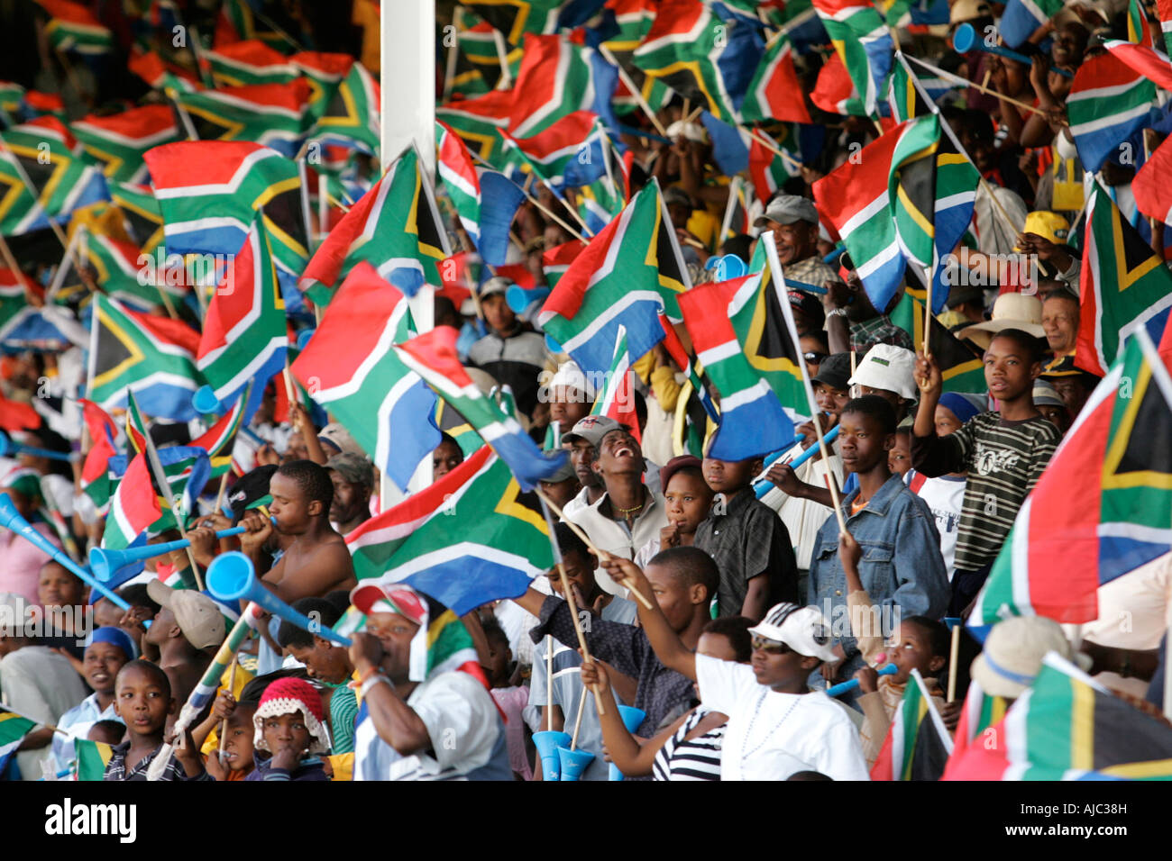South african soccer fans crowd shot hires stock photography and