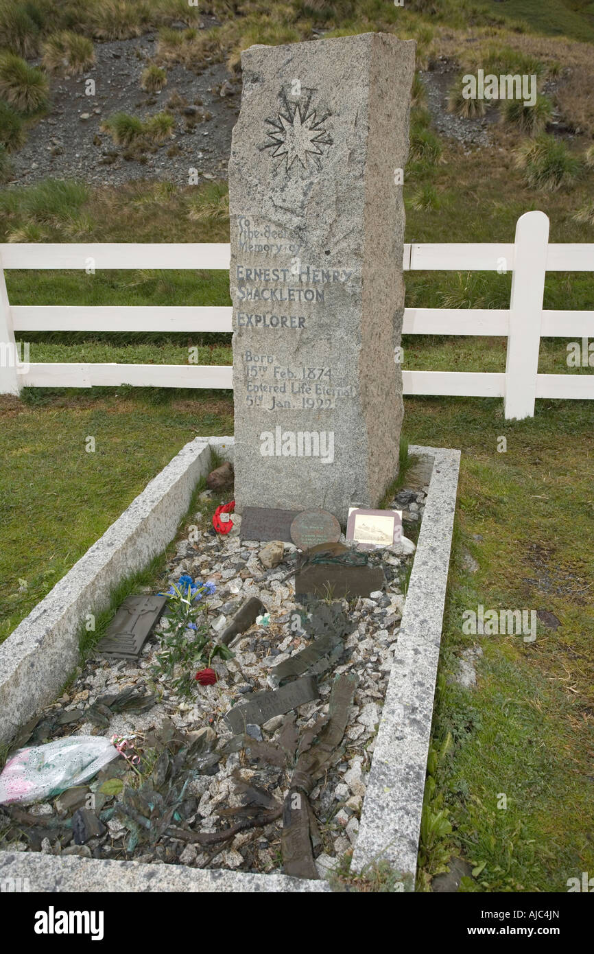 Grave of Ernest Henry Shackleton Stock Photo