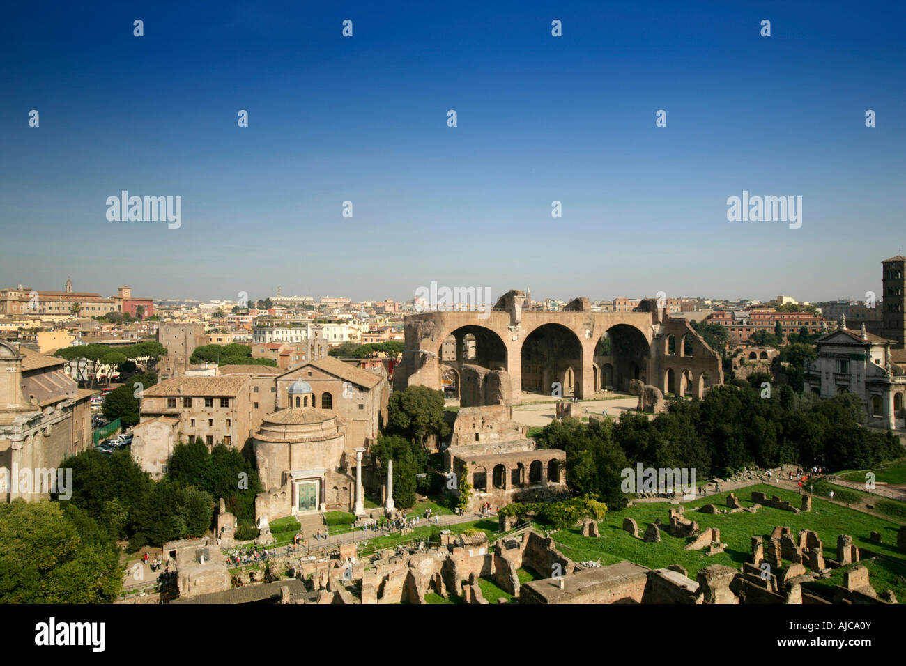View Across The Ancient Roman Forum, Rome, Italy Stock Photo - Alamy