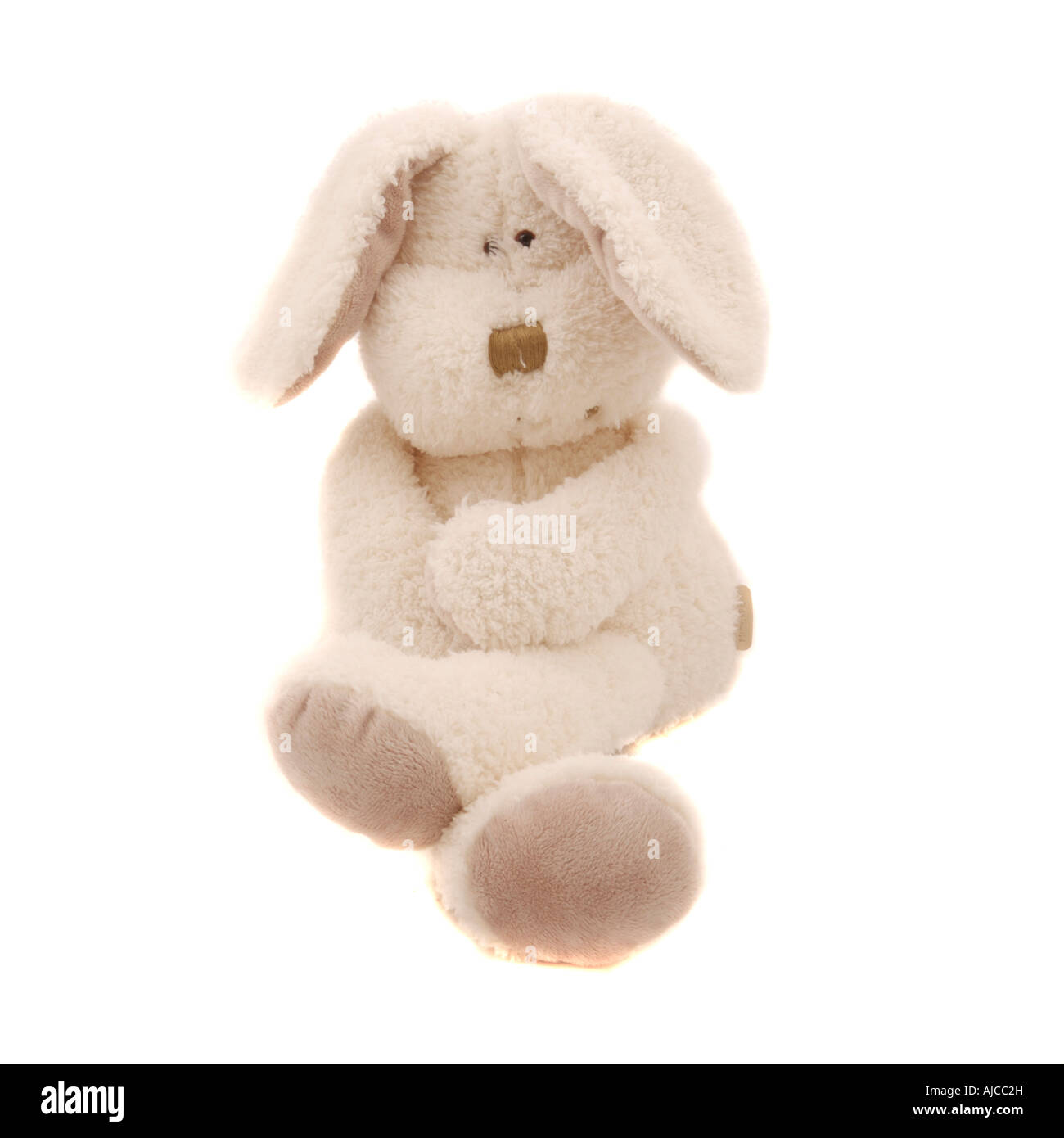 Cuddly stuffed toy shot on a white background Stock Photo