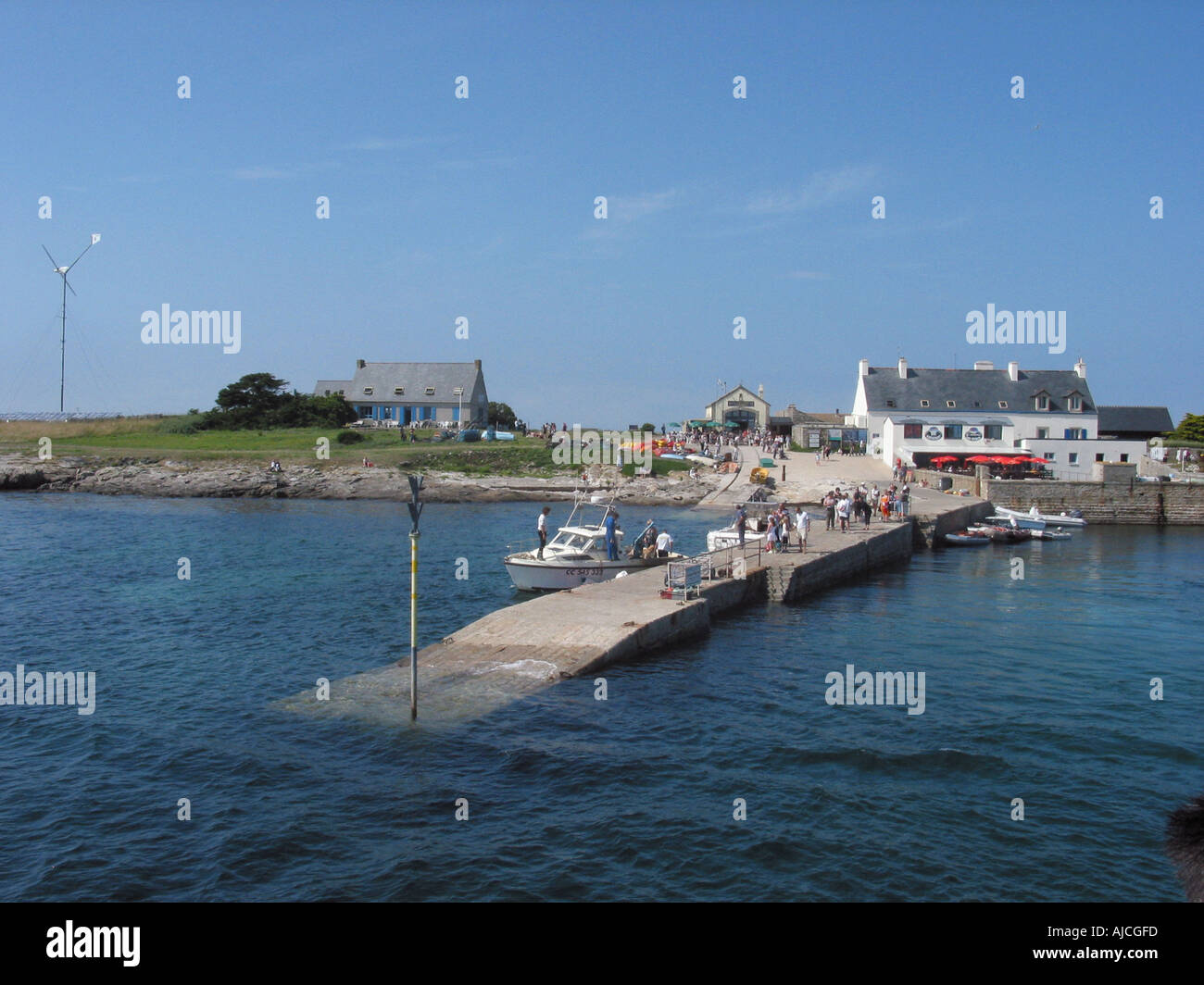 Saint Nicolas de Glenan island harbour,Finistere, Brittany, France Stock  Photo - Alamy