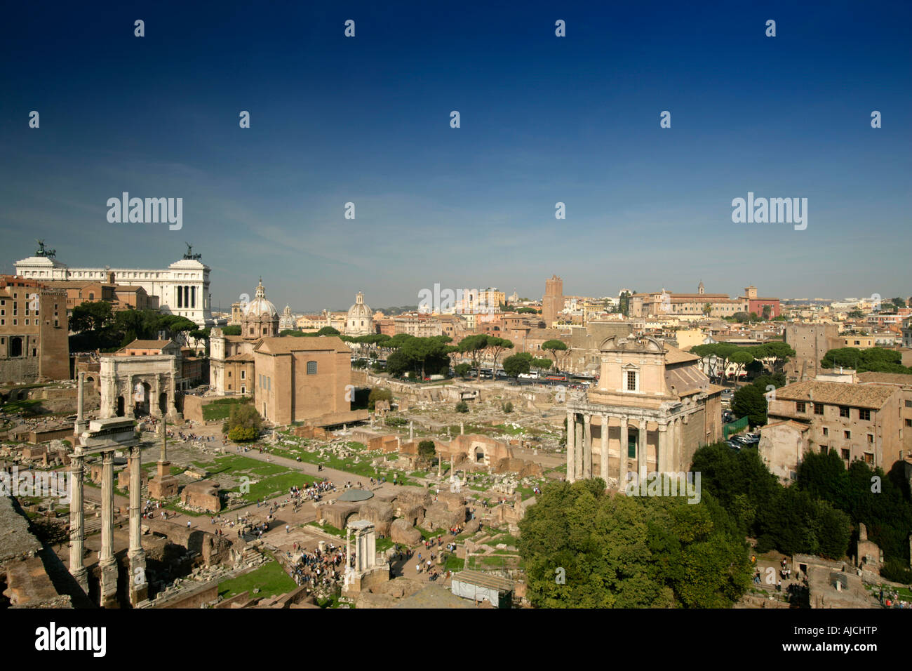 View Across The Ancient Roman Forum, Rome, Italy Stock Photo - Alamy