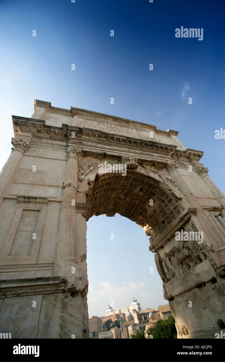 Arch Of Titus On The Via Sacra, Roman Forum, Rome, Italy Stock Photo ...
